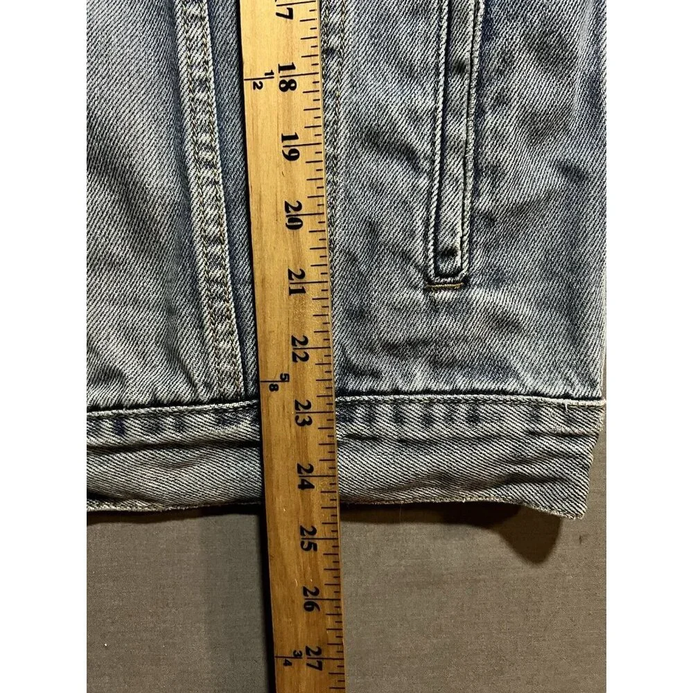 Vintage LEVIS 507 Denim Jacket Mens M Blue‎ Faded Distressed Button Adult.